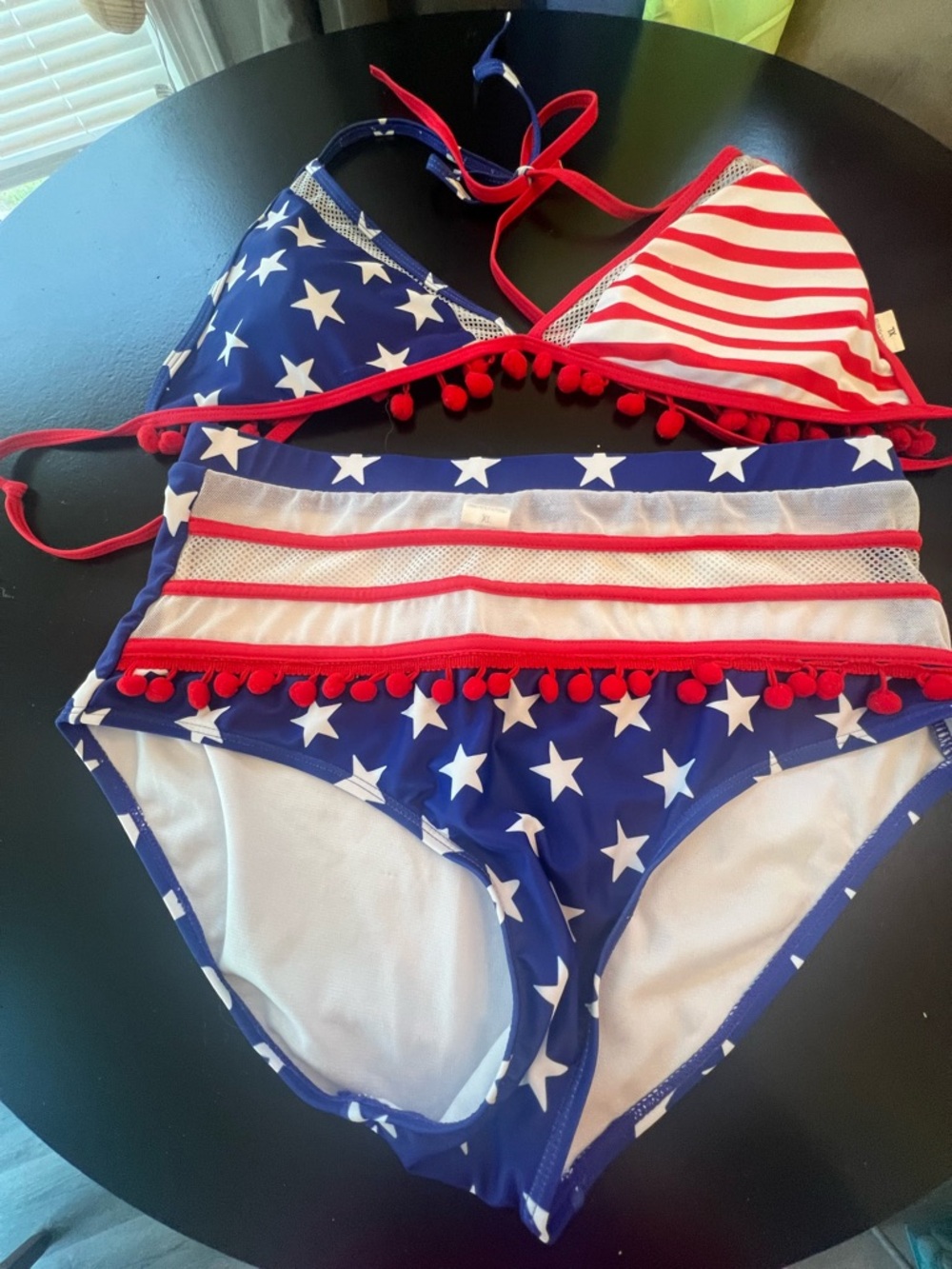 Girls' Stars & Stripes Two-Piece Swim Set - Red, White & Blue